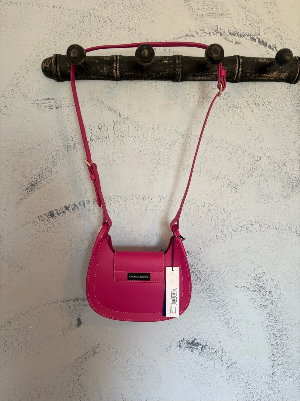 Dooney & Bourke Hot Pink Saddle Crossbody Bag